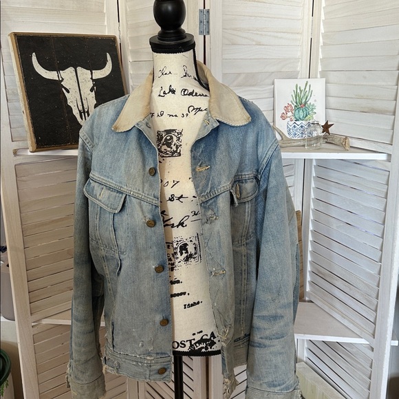 Lee Other - Vintage Lee Storm Rider Denim Jacket with Tan Accents
